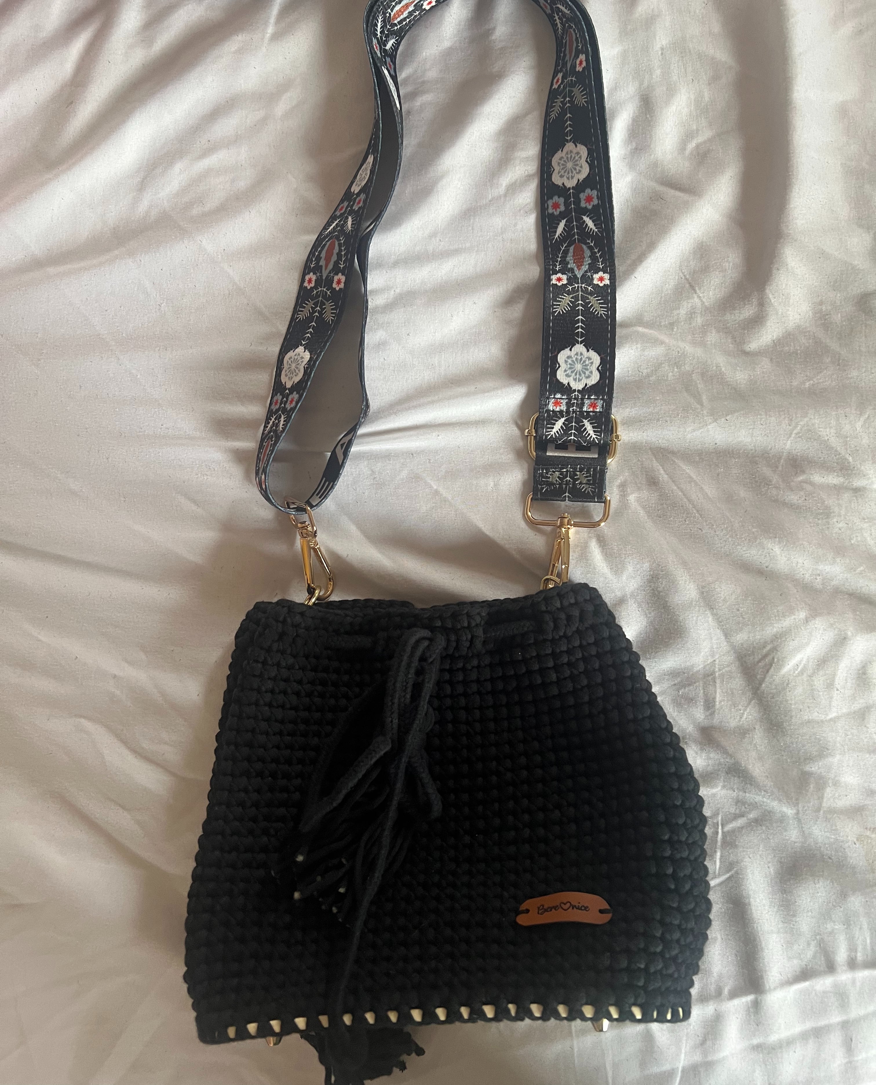 Midnight Garden Bucket Bag