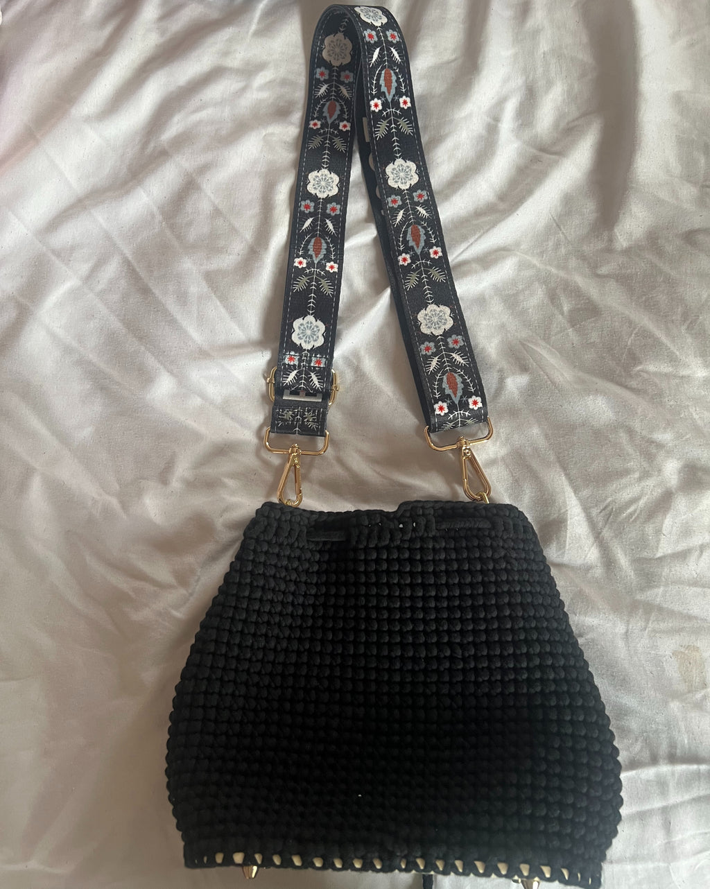Midnight Garden Bucket Bag