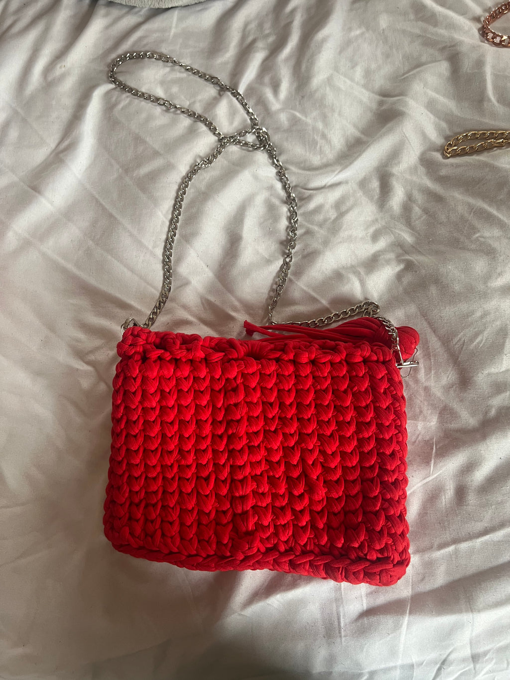 Crimson Statement Bag