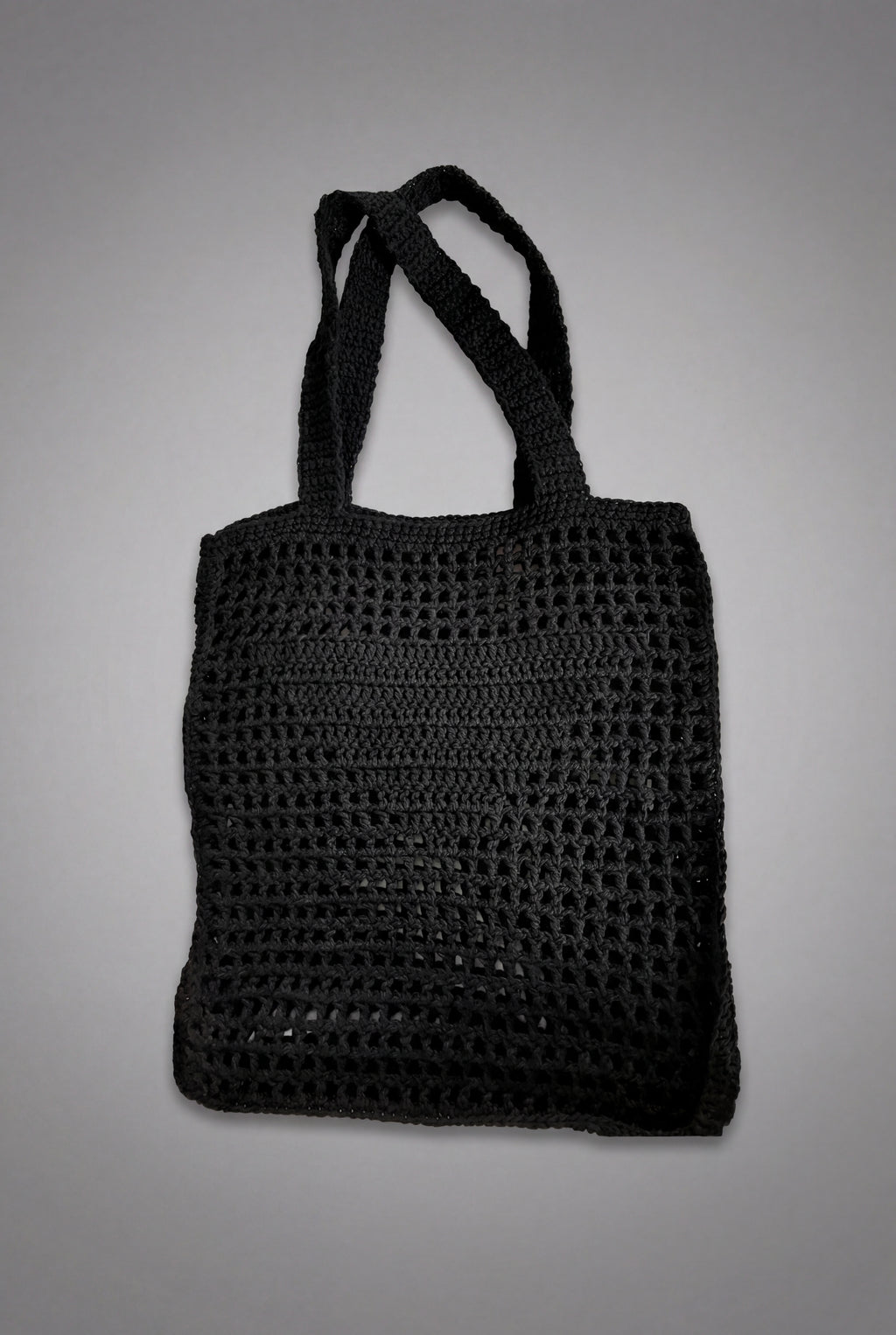 Midnight Mesh Crochet Tote