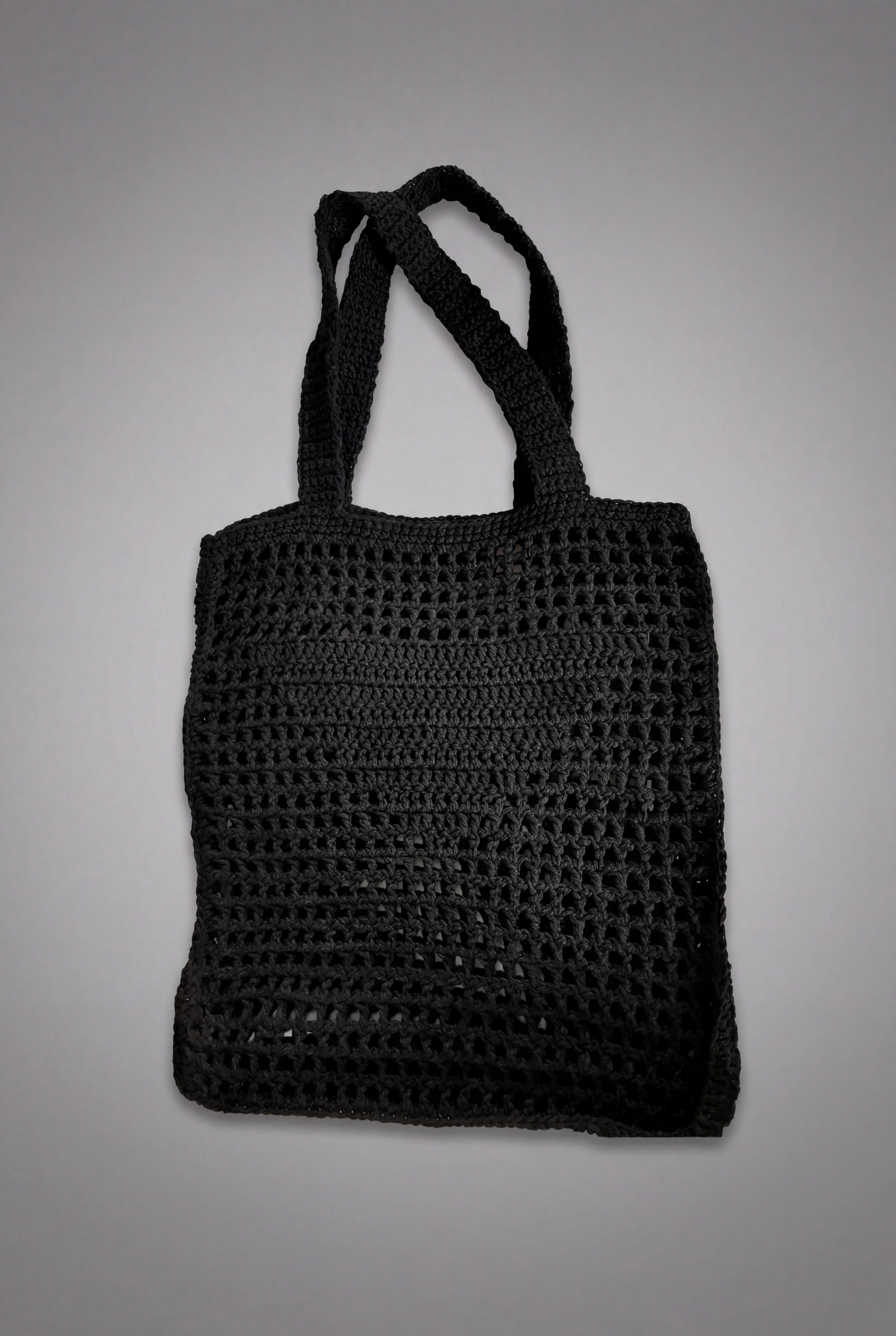 Midnight Mesh Crochet Tote