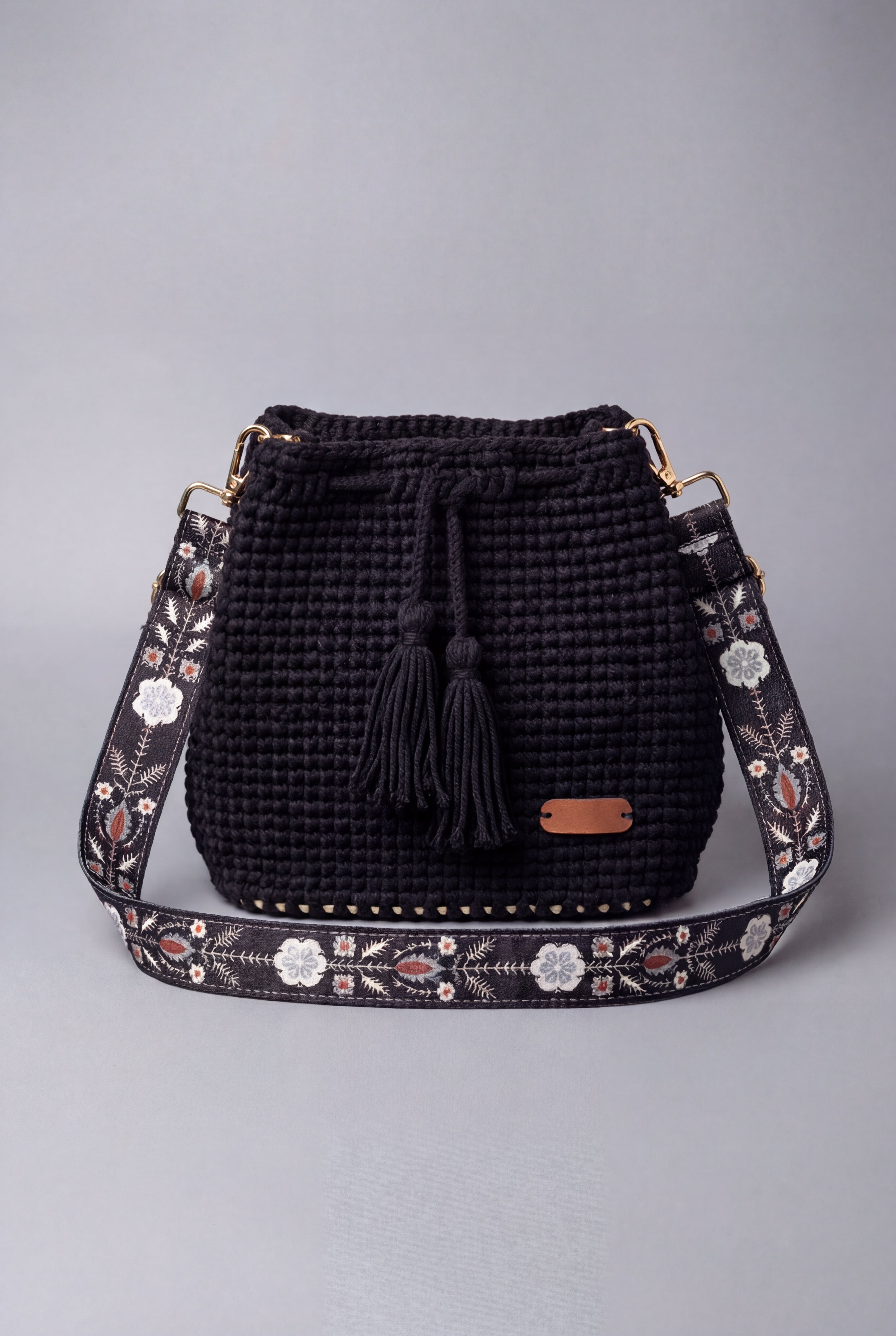 Midnight Garden Bucket Bag